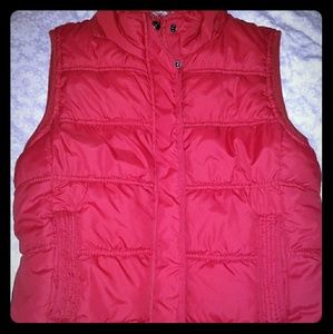 Ladies Aeropostale Bubble Vest, medium red